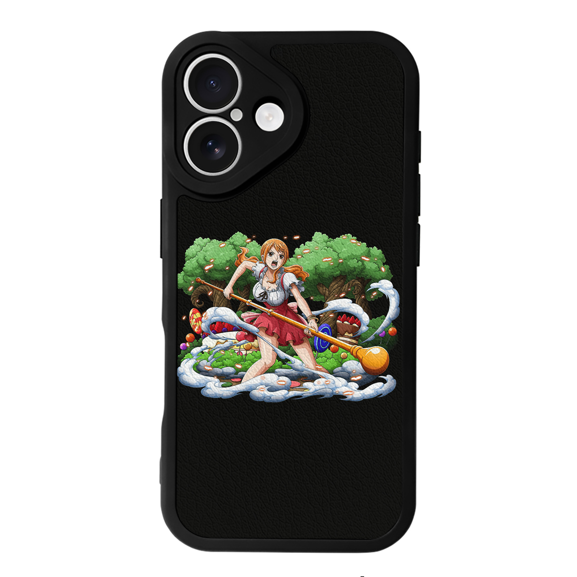 （画像用） ワンピース ナミ ONE PIECE Nami 【iPhone 16シリーズ対応】シリコンスマホケース（レザー調） 材質：シリコン